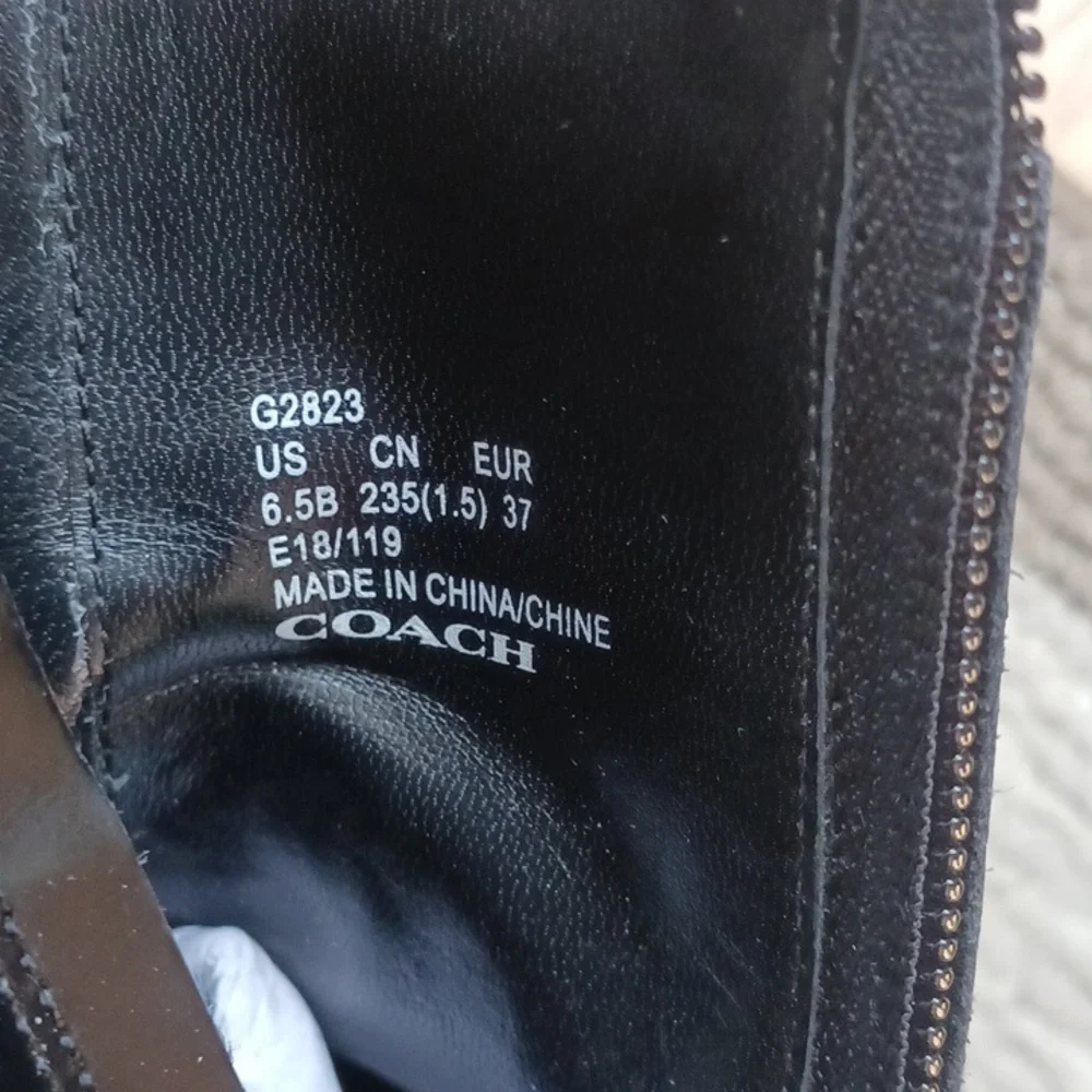 Coach Juliet Ankle G2823 Black Zip Closure Size 6.5 - Picture 13 of 16